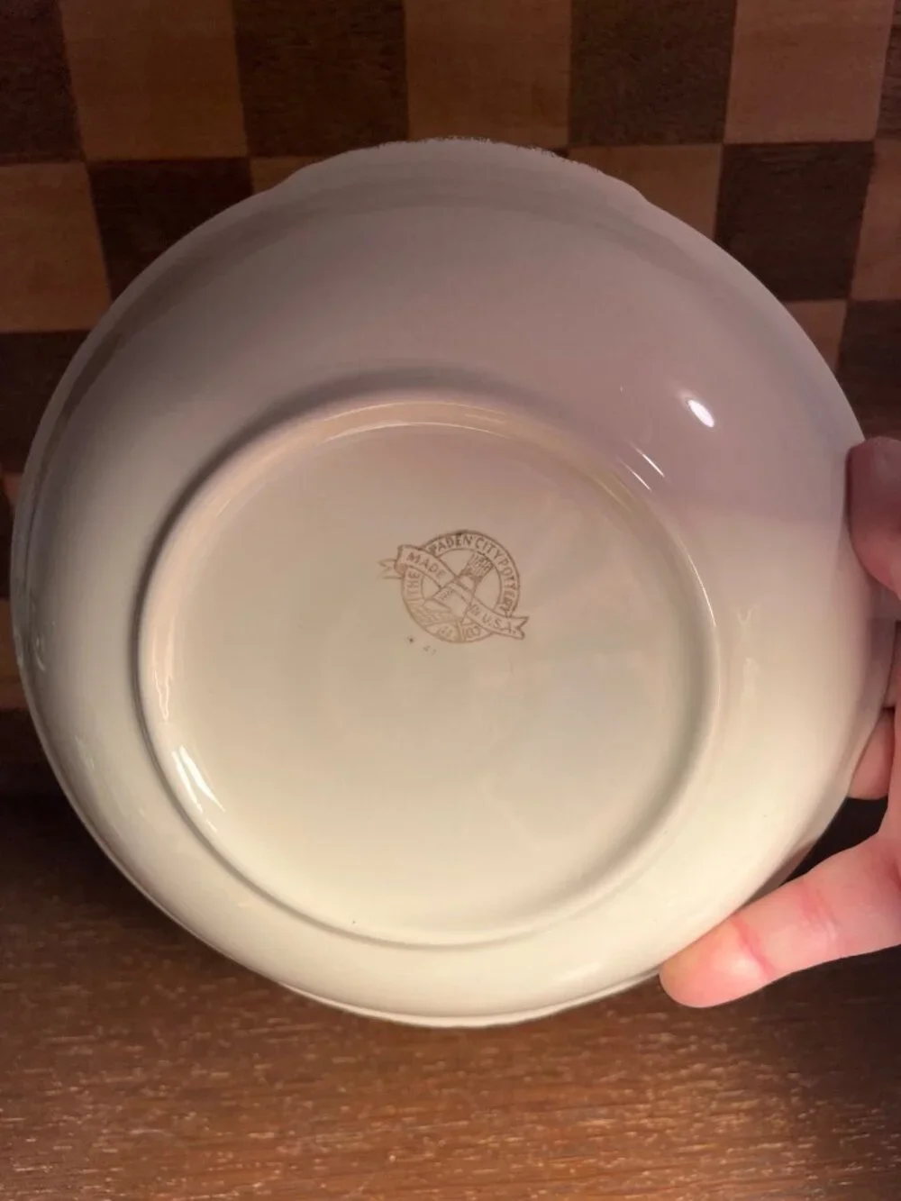 Paden City Pottery Pink Rose Gilded Bowl A809
